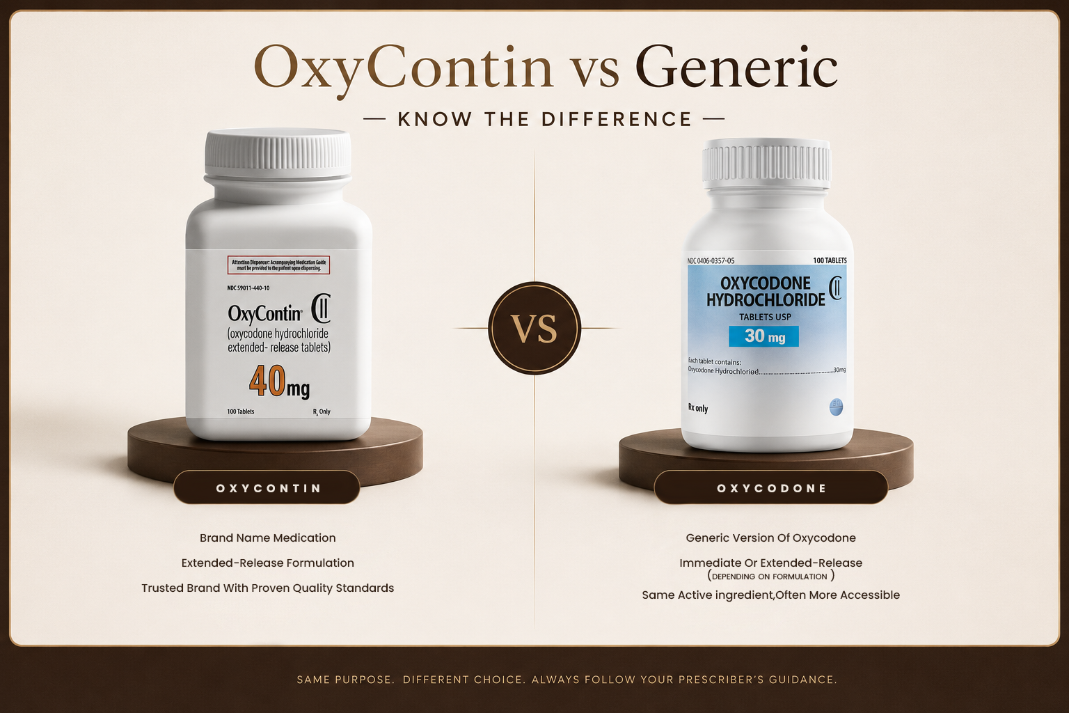 OxyContin vs Oxycodone